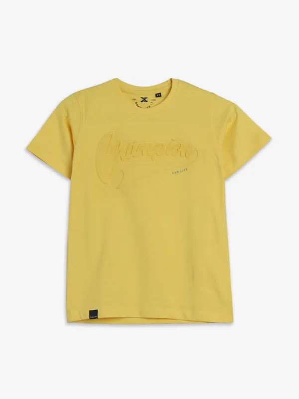 KILLER yellow cotton casual t-shirt