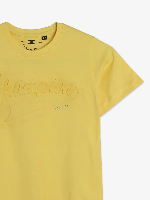 KILLER yellow cotton casual t-shirt