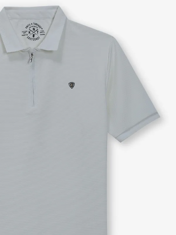 KNITS N THREADS plain off-white cotton t-shirt