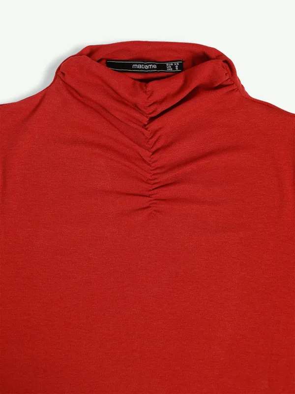 Knitted orange plain top