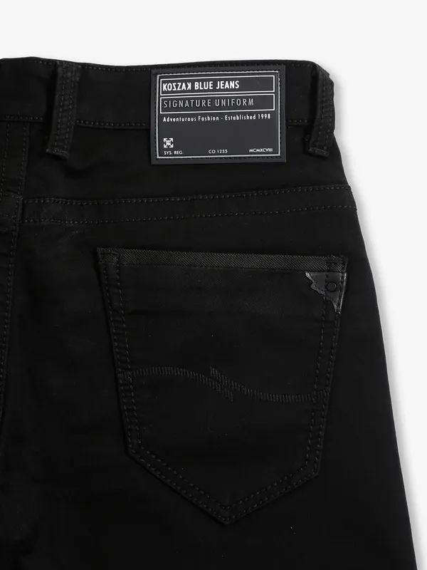 Kozzak black solid jeans