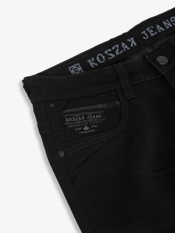 Kozzak black solid jeans