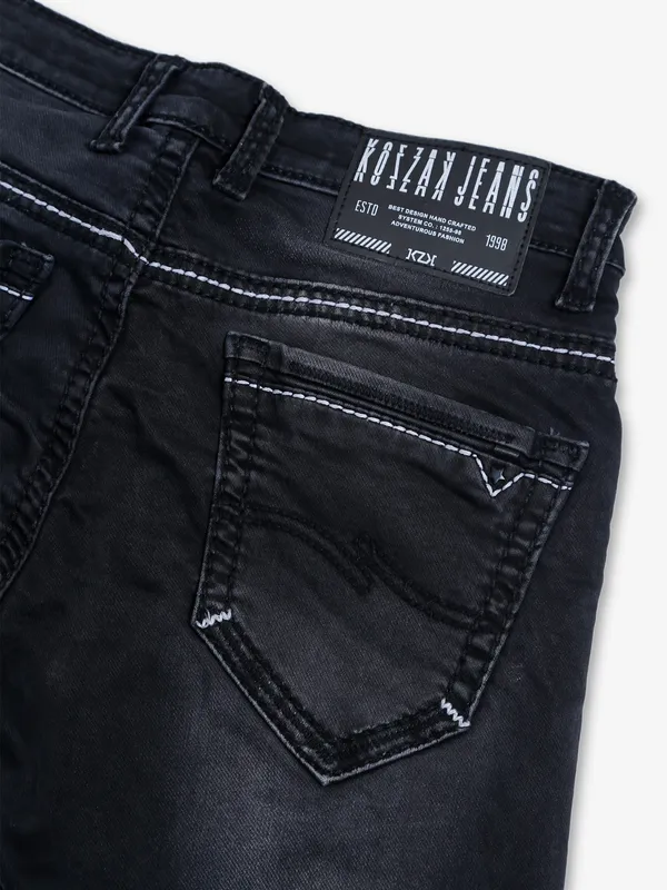 Kozzak black washed super skinny fit jeans