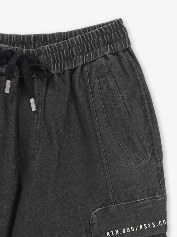 KOZZAK classy solid olive cotton trackpant