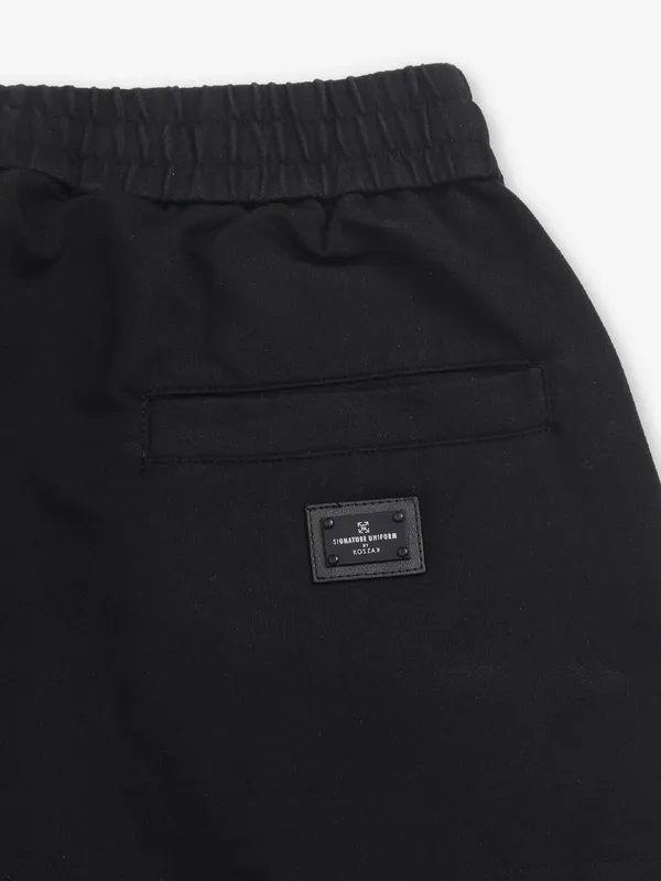KOZZAK comfy solid black cotton trackpant