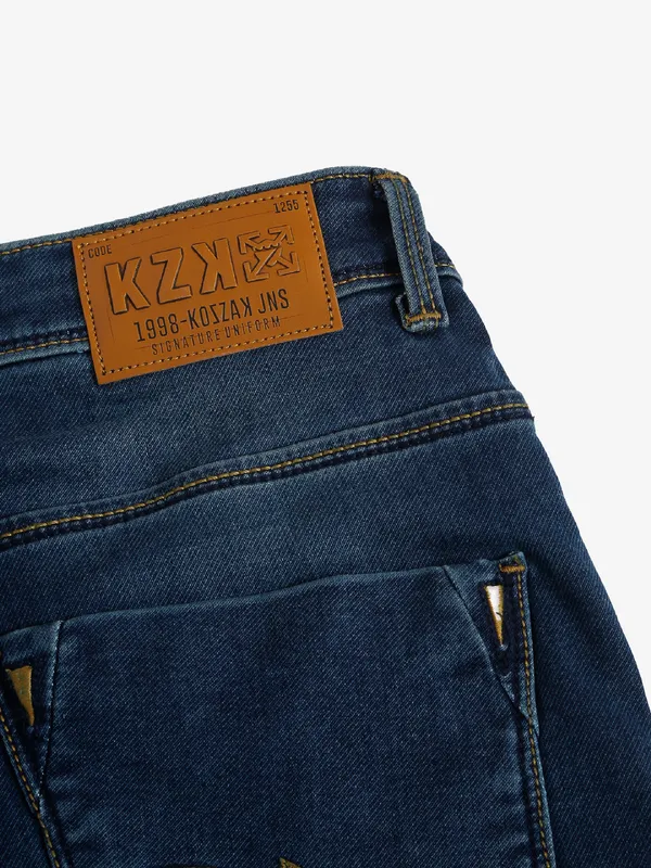 Kozzak dark blue washed men jeans