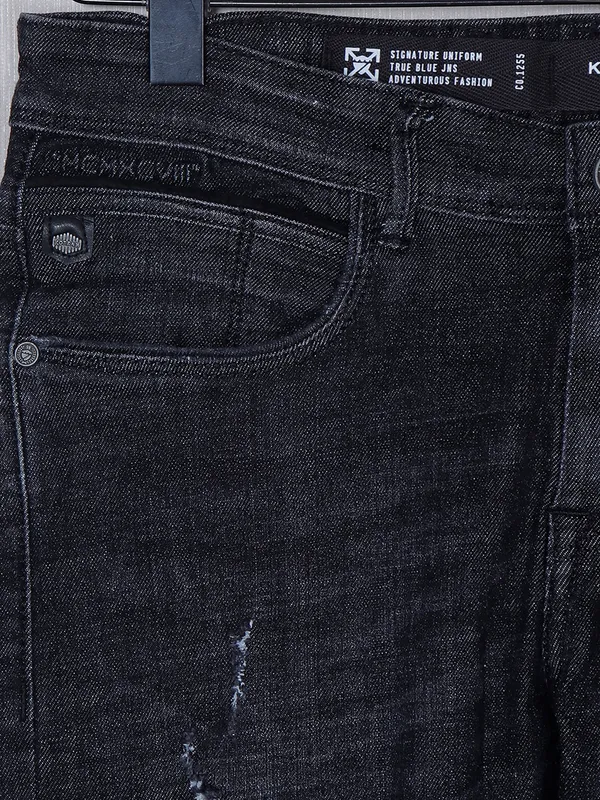 Kozzak denim slim fit black washed jeans