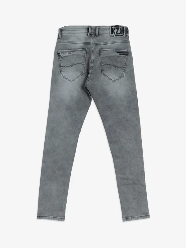 Kozzak grey ripped super skinny jeans