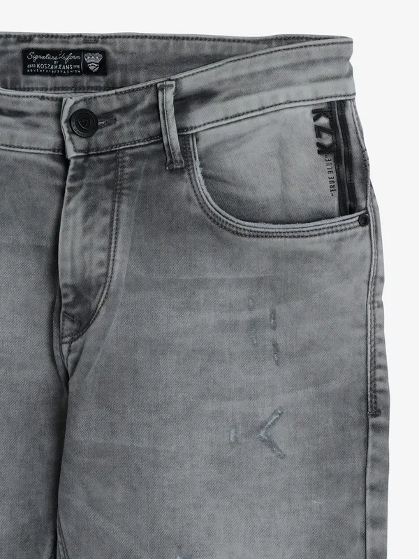 Kozzak Grey Ripped Super Skinny Jeans G3 MJE4726