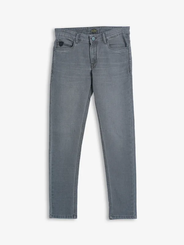 Kozzak grey washed super skinny fit jeans