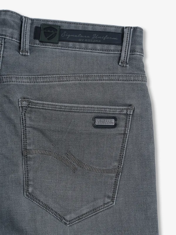 Kozzak grey washed super skinny fit jeans