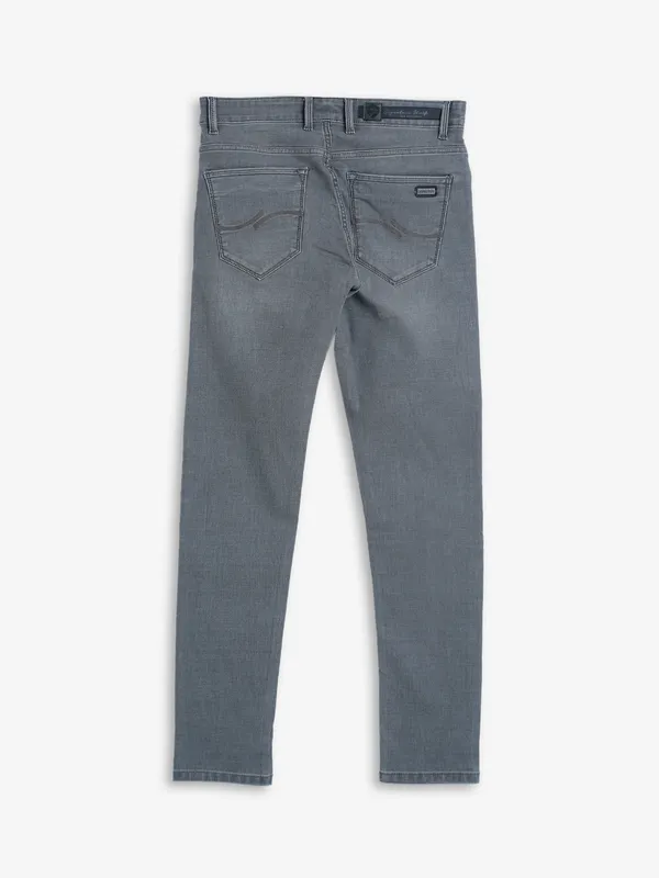 Kozzak grey washed super skinny fit jeans