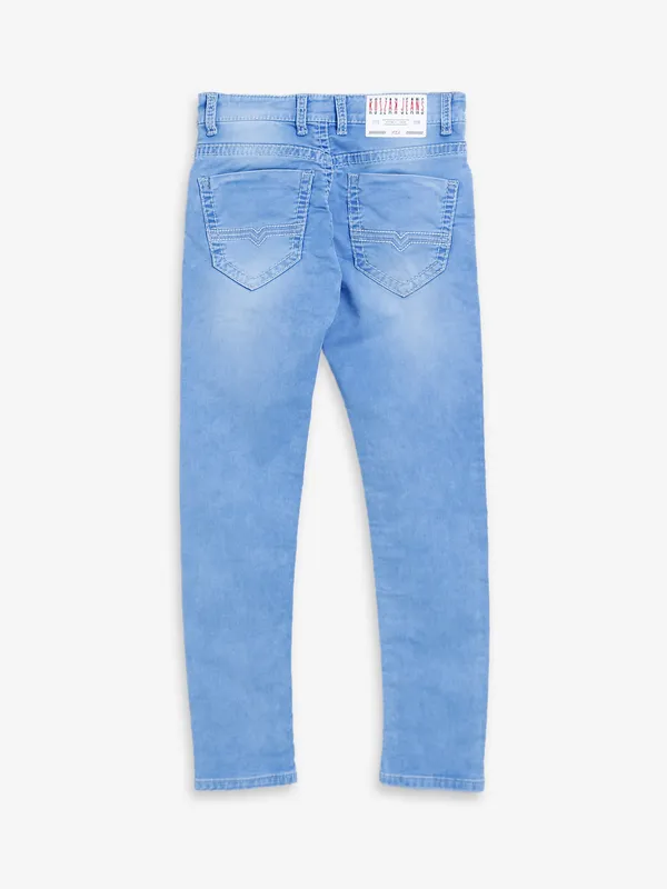 Kozzak ice blue super skinny fit jeans