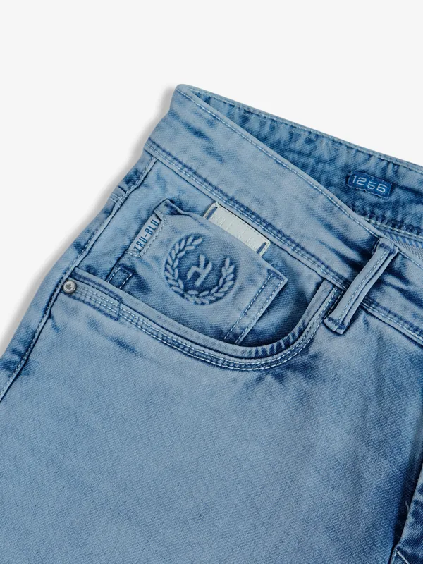 Kozzak ice blue washed jeans in super skinny fit