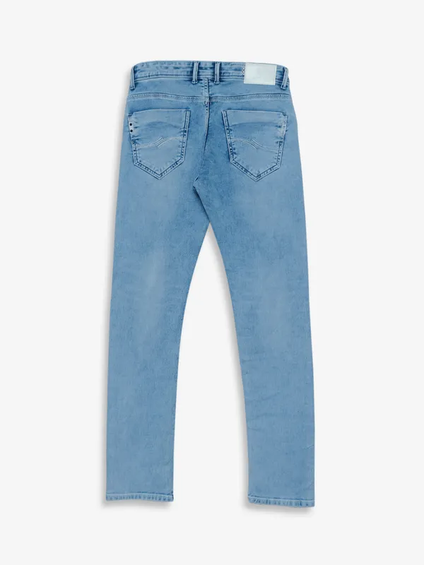 Kozzak ice blue washed jeans in super skinny fit