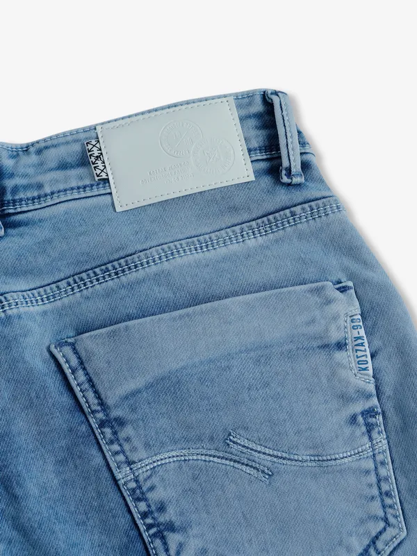 Kozzak ice blue washed jeans in super skinny fit
