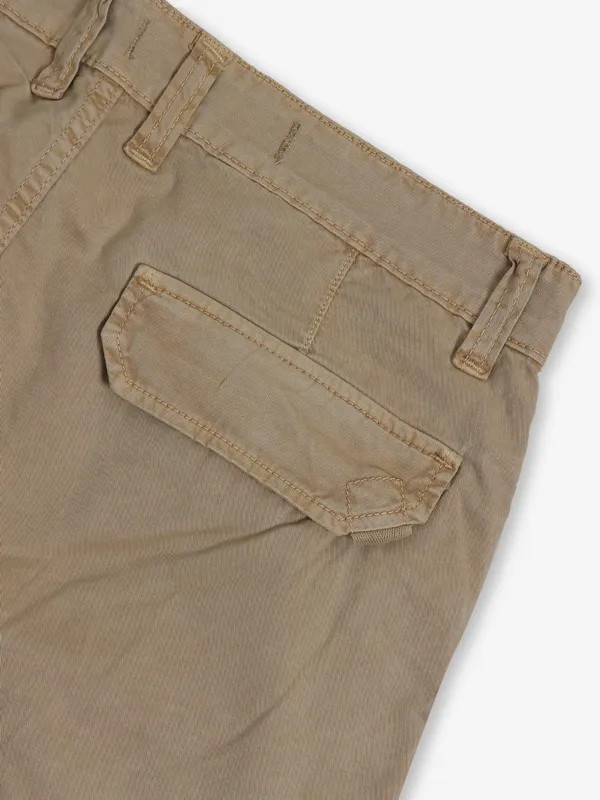 KOZZAK khaki skinny fit solid denim jeans