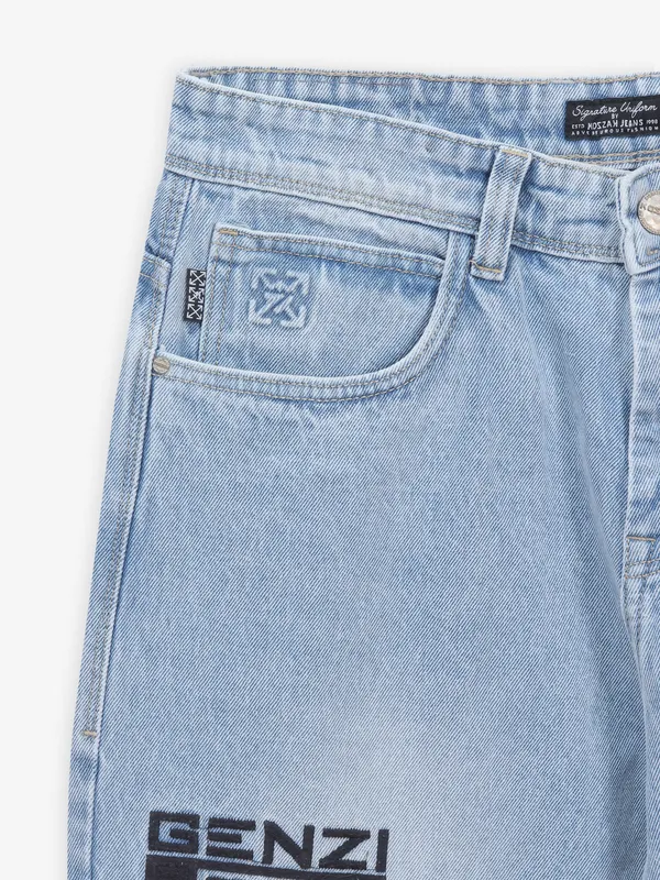KOZZAK light blue washed narrow fit jeans