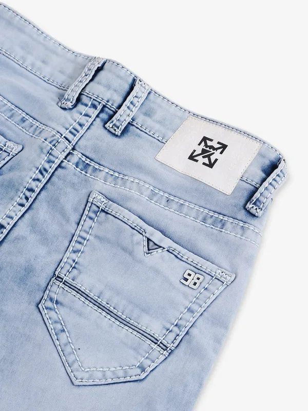 Kozzak light blue washed straight jeans