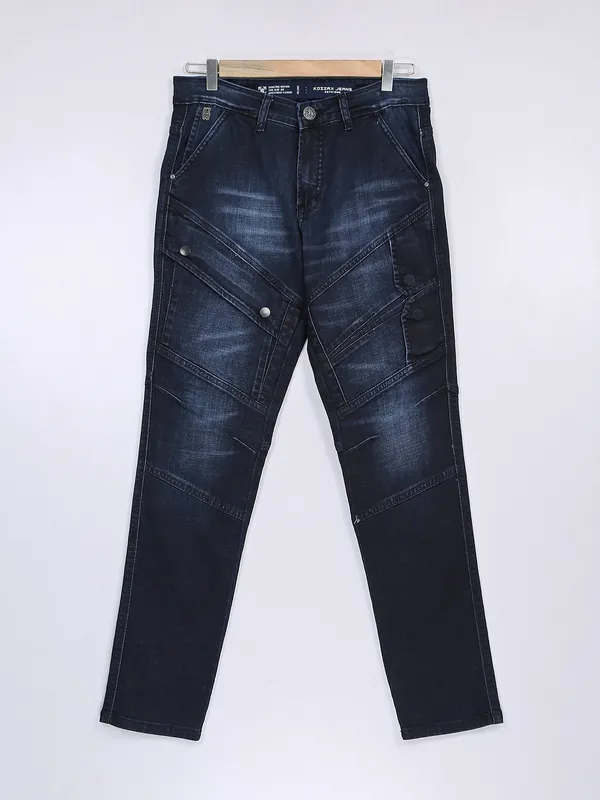 Kozzak navy jeans in washed