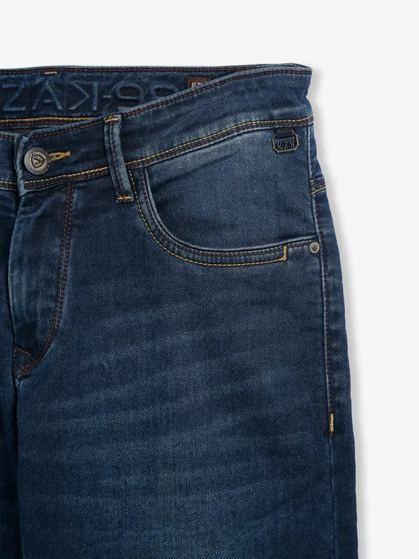 Kozzak navy washed skinny fit jeans