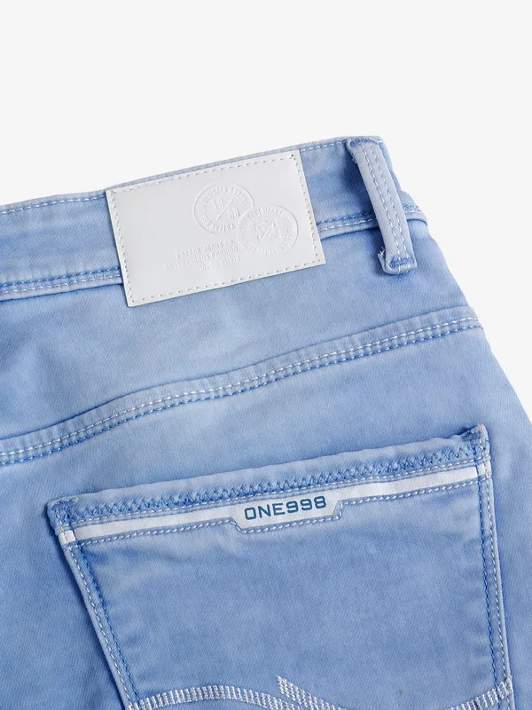 Kozzak sky blue washed men jeans