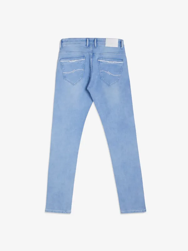 Kozzak sky blue washed men jeans