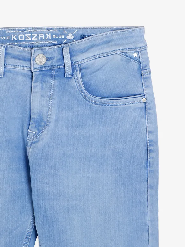 Kozzak sky blue washed men jeans