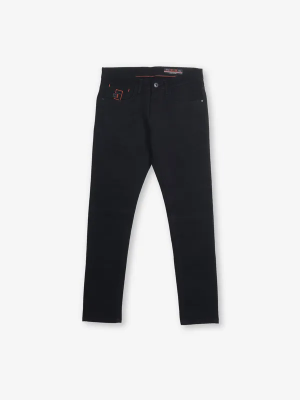 KOZZAK solid black denim skinny fit eans