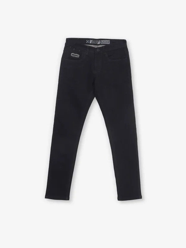 KOZZAK solid raw black denim jeans
