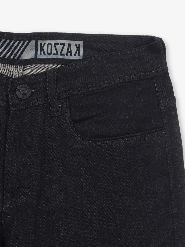 KOZZAK solid raw black denim jeans