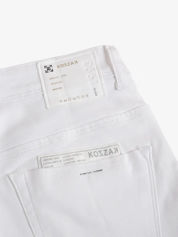 Kozzak solid white jeans
