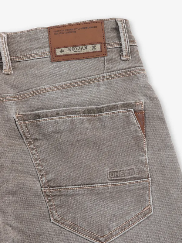 KOZZAK washed khakhi super skinny denim