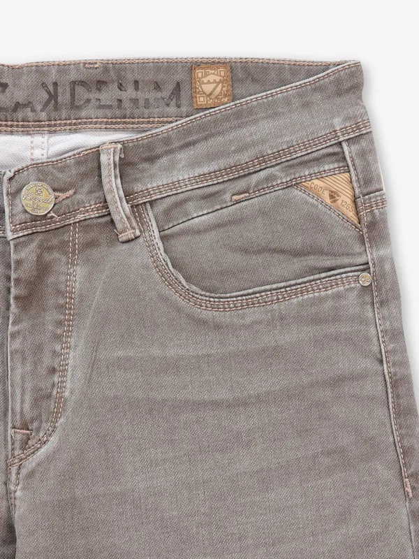 KOZZAK washed khakhi super skinny denim