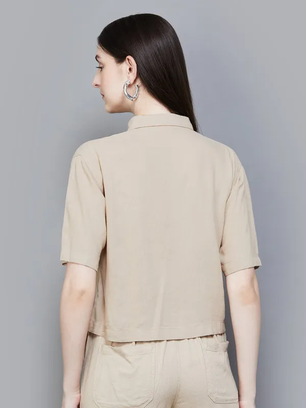 KRAUS cotton beige shirt for women