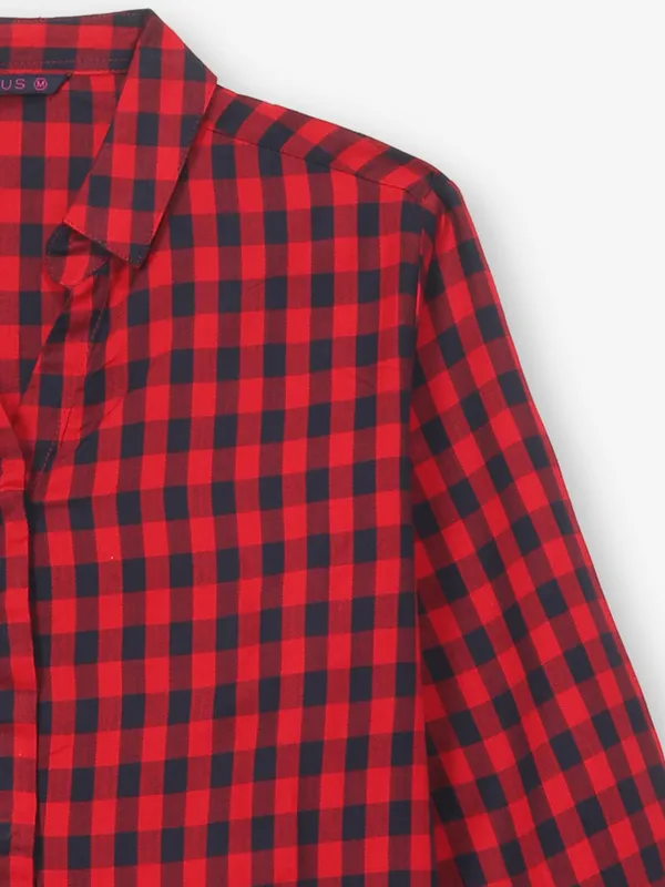 KRAUS red checks cotton shirt