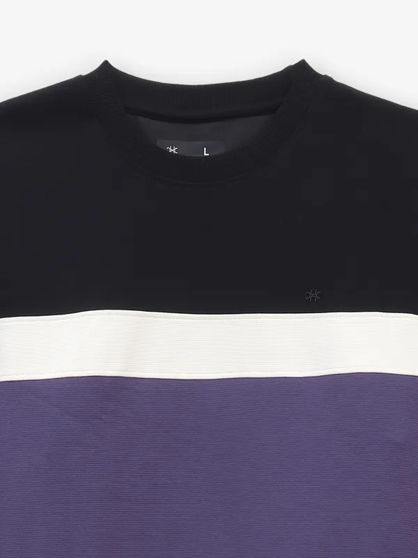 KUCH KUCH black and purple cotton t-shirt