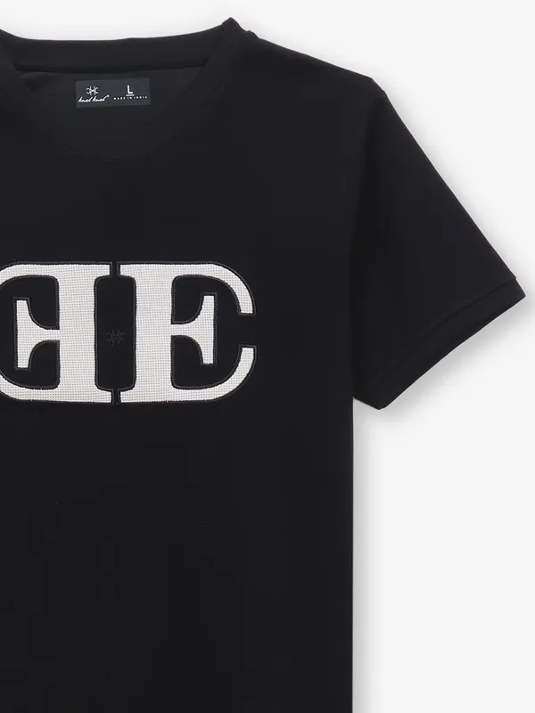 KUCH KUCH black cotton t-shirt for men