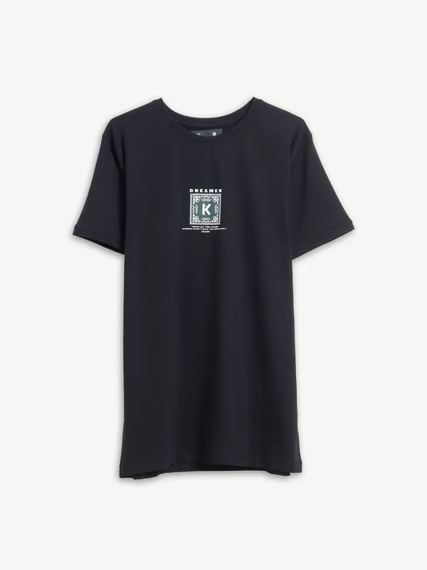 Kuch Kuch black printed t shirt