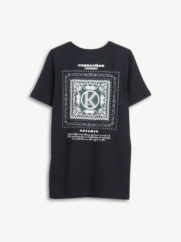 Kuch Kuch black printed t shirt