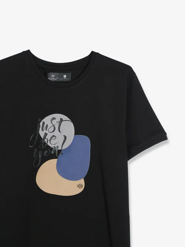 Kuch Kuch black round neck t shirt
