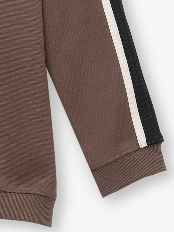 KUCH KUCH brown cotton t-shirt with full sleeves