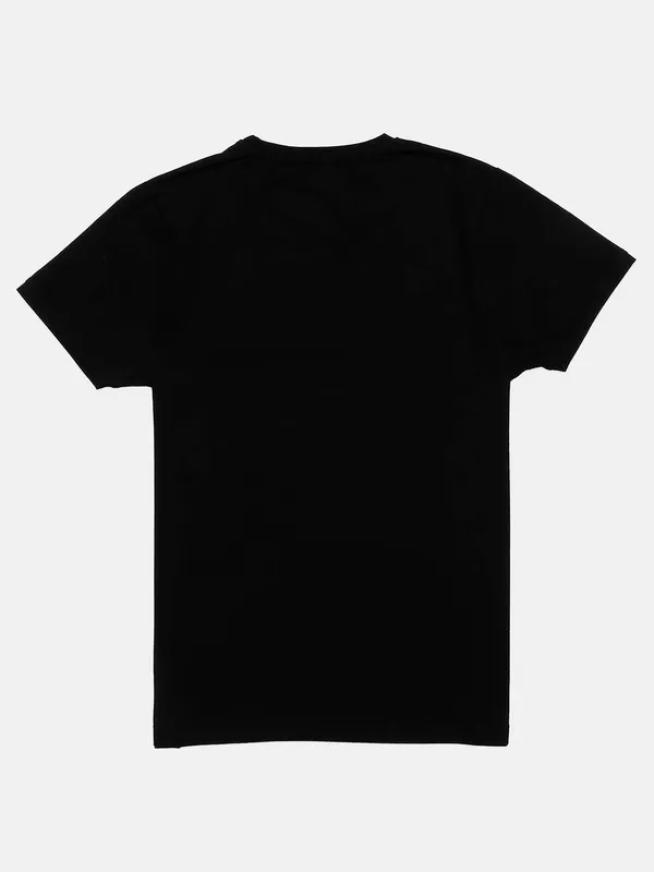 Kuch Kuch casual wear black solid t-shirt