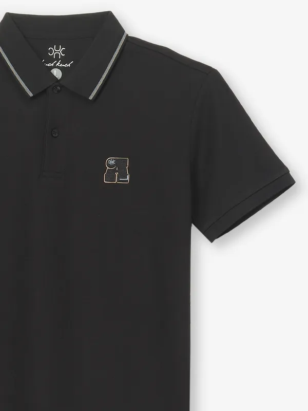 KUCH KUCH cotton black slim fit t-shirt
