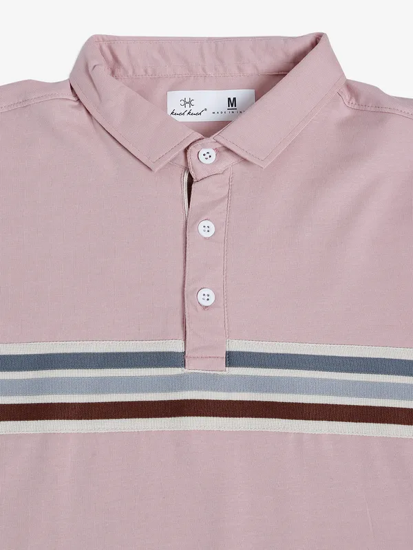 Kuch Kuch cotton pink polo t shirt