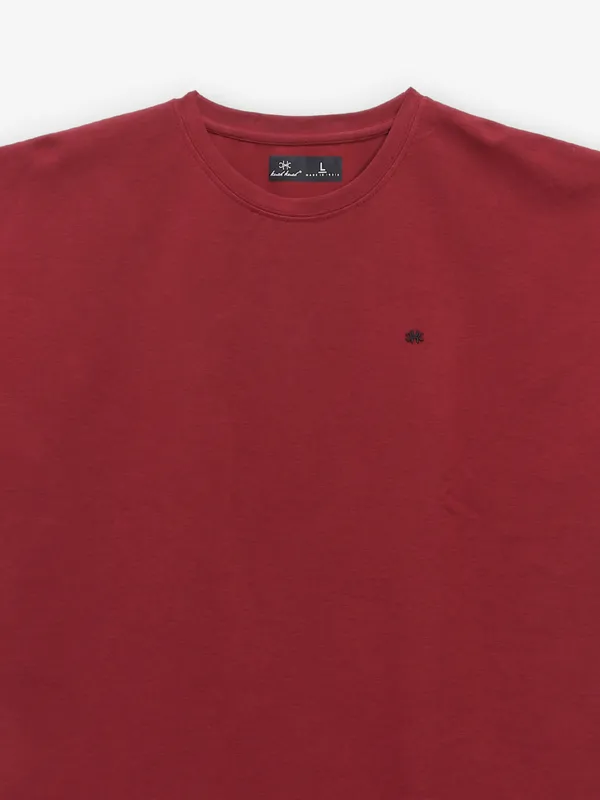 KUCH KUCH cotton red plain t-shirt