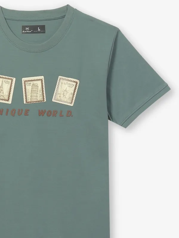 KUCH KUCH cotton stone green t-shirt