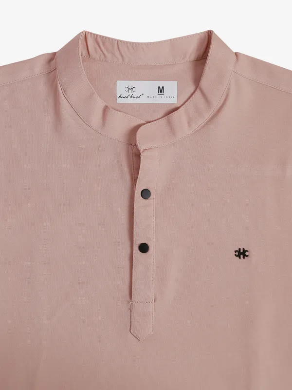 Kuch Kuch dusty peach plain t shirt