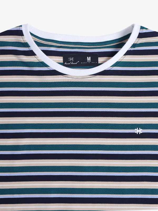 KUCH KUCH navy cotton stripe t-shirt