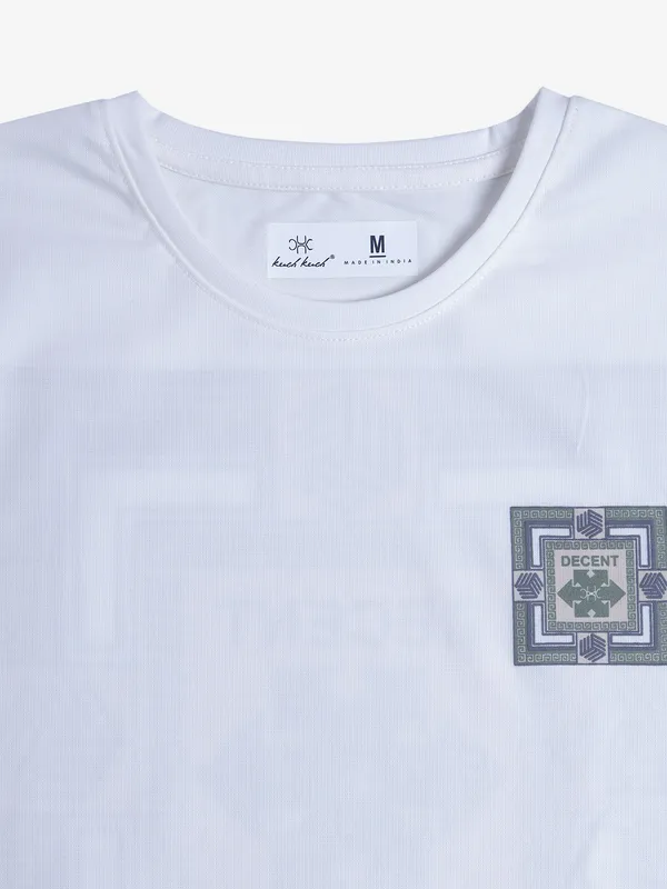 KUCH KUCH off-white printed cotton t-shirt